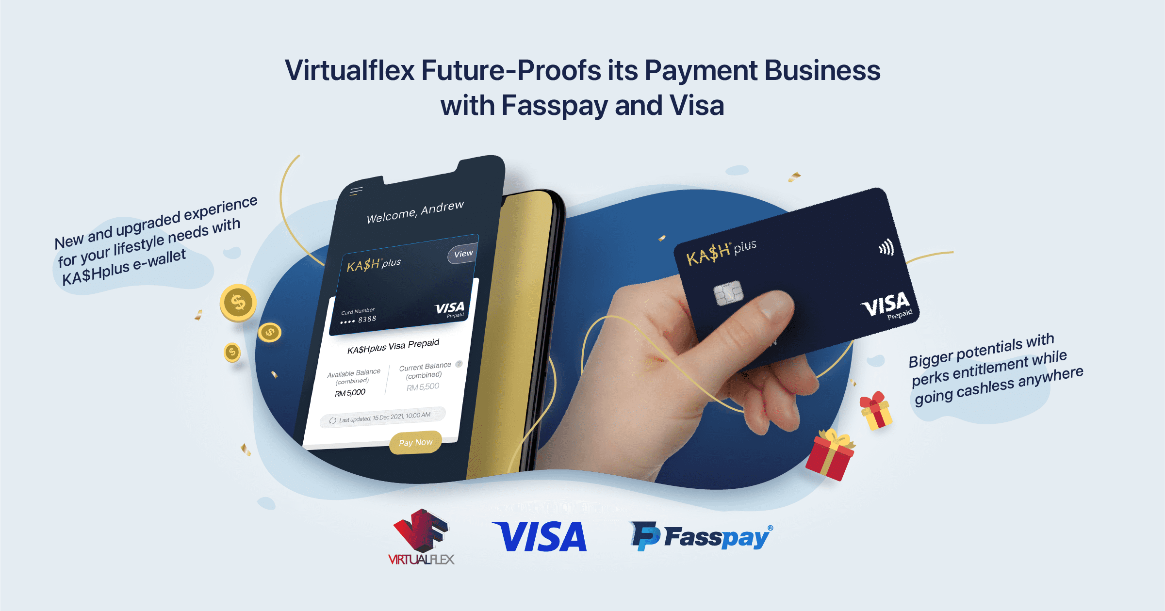 KA$Hplus, aplikasi e-dompet baru didatangkan dengan kad prabayar fizikal Visa 